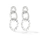 Large White Gold Unity Earrings with White Diamonds - Cadar