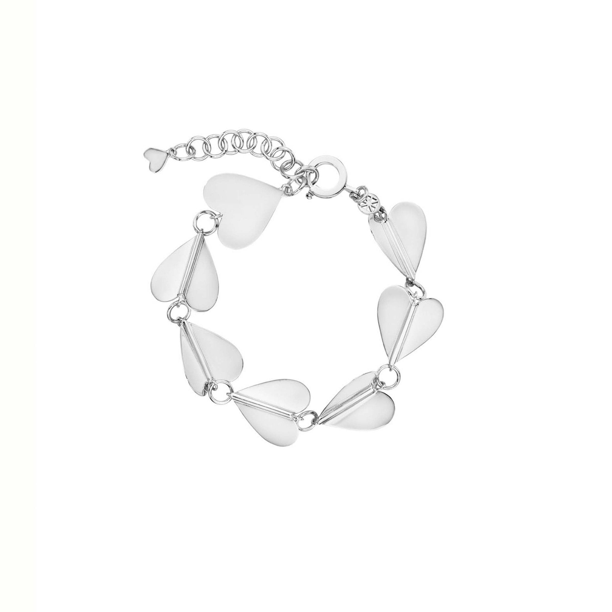 Large White Gold Wings of Love Bracelet - Cadar
