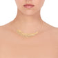 Large Yellow Gold Feather Necklace - Cadar