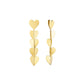 Large Yellow Gold Wings of Love Drop Earrings - Cadar