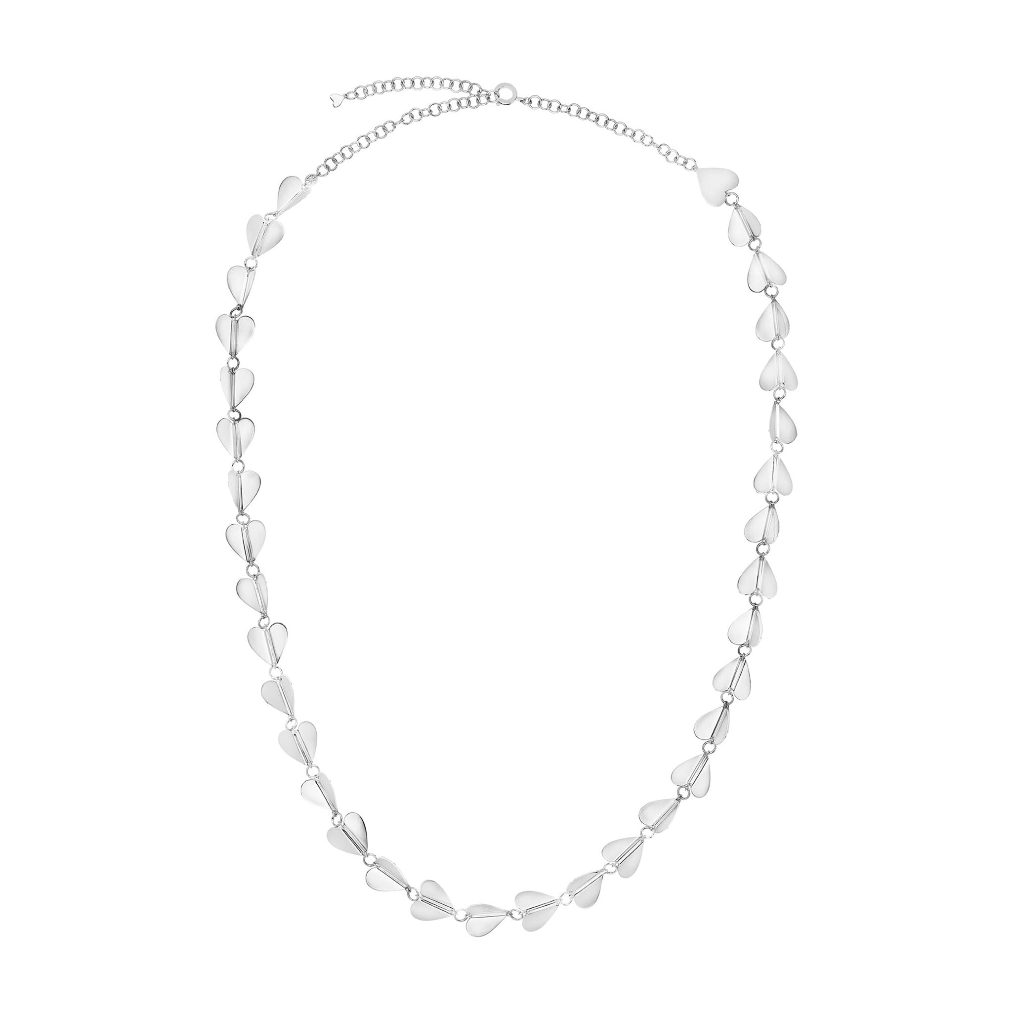 Long White Gold Wings of Love Necklace - Cadar