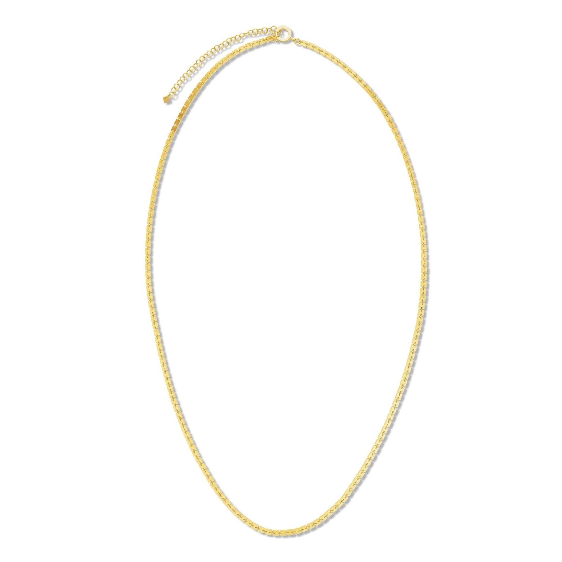 Long Yellow Gold Foundation Chain Necklace - CADAR