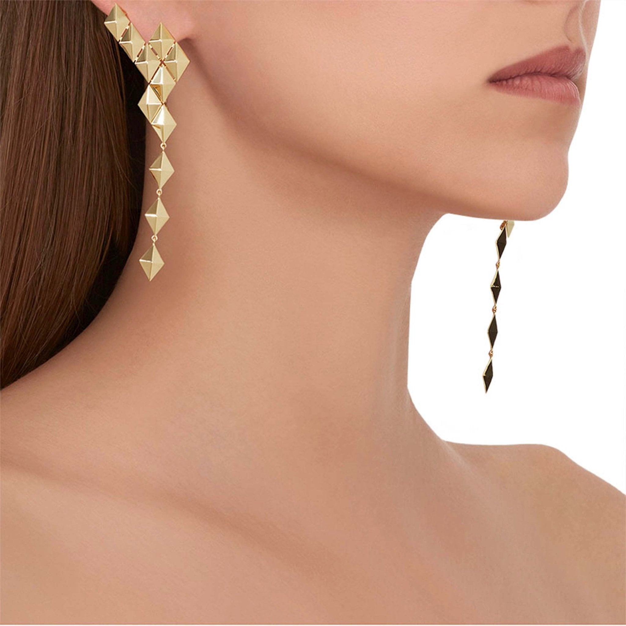 Medium Rose Gold Python Ear Climbers - Cadar