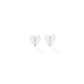 Medium White Gold Wings of Love Folded Stud Earrings - Cadar