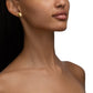 Medium White Gold Wings of Love Folded Stud Earrings - Cadar