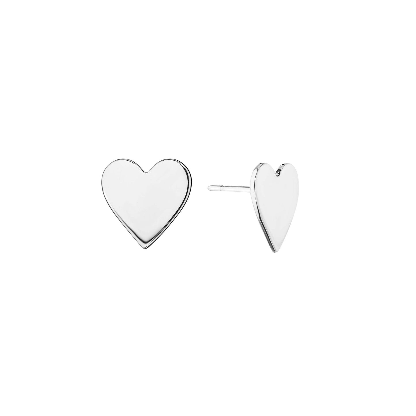 Medium White Gold Wings of Love Stud Earrings - Cadar