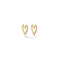 Medium Yellow Gold Endless Hoop Earrings with Rubies - Cadar