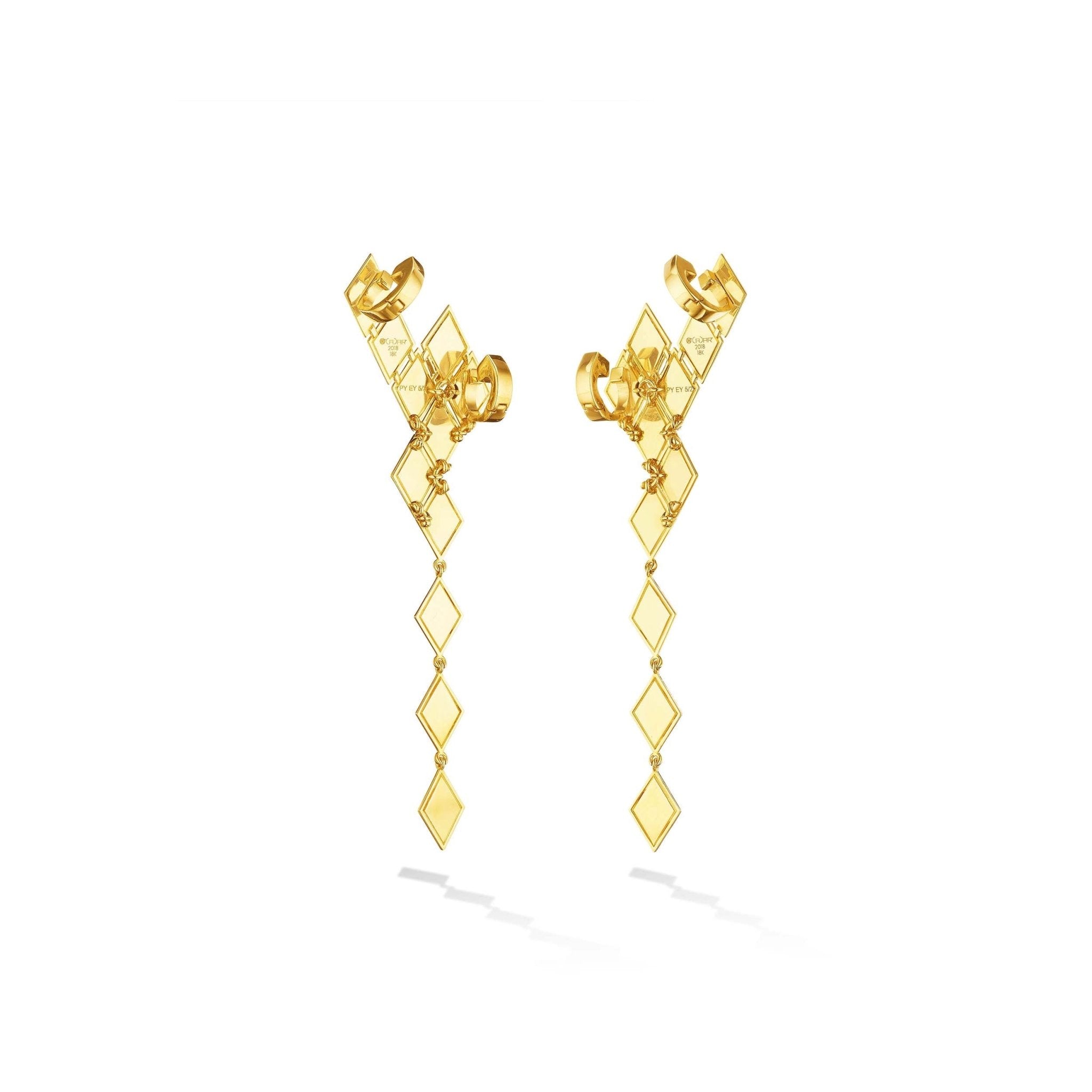 Medium Yellow Gold Python Clip On Ear Climbers - Cadar