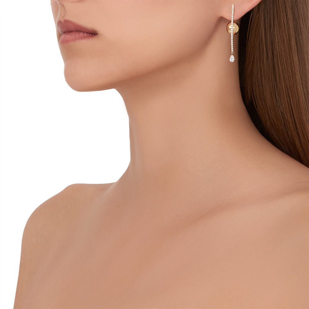 18K Yellow Gold Triplet Plain Hoop Earrings - Medium | Cadar – CADAR