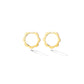 Medium Yellow Gold Triplet Plain Hoop Earrings - Cadar