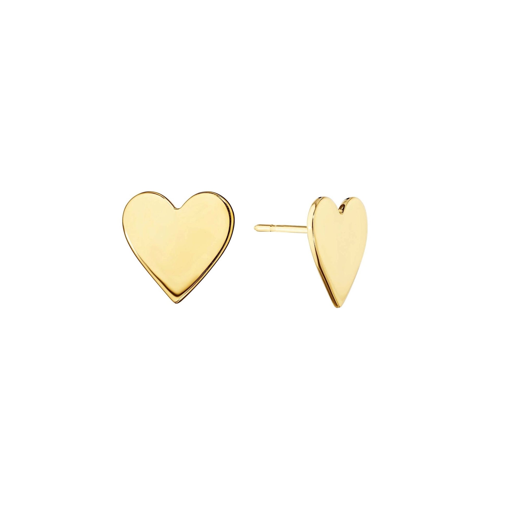 Medium Yellow Gold Wings of Love Stud Earrings - Cadar