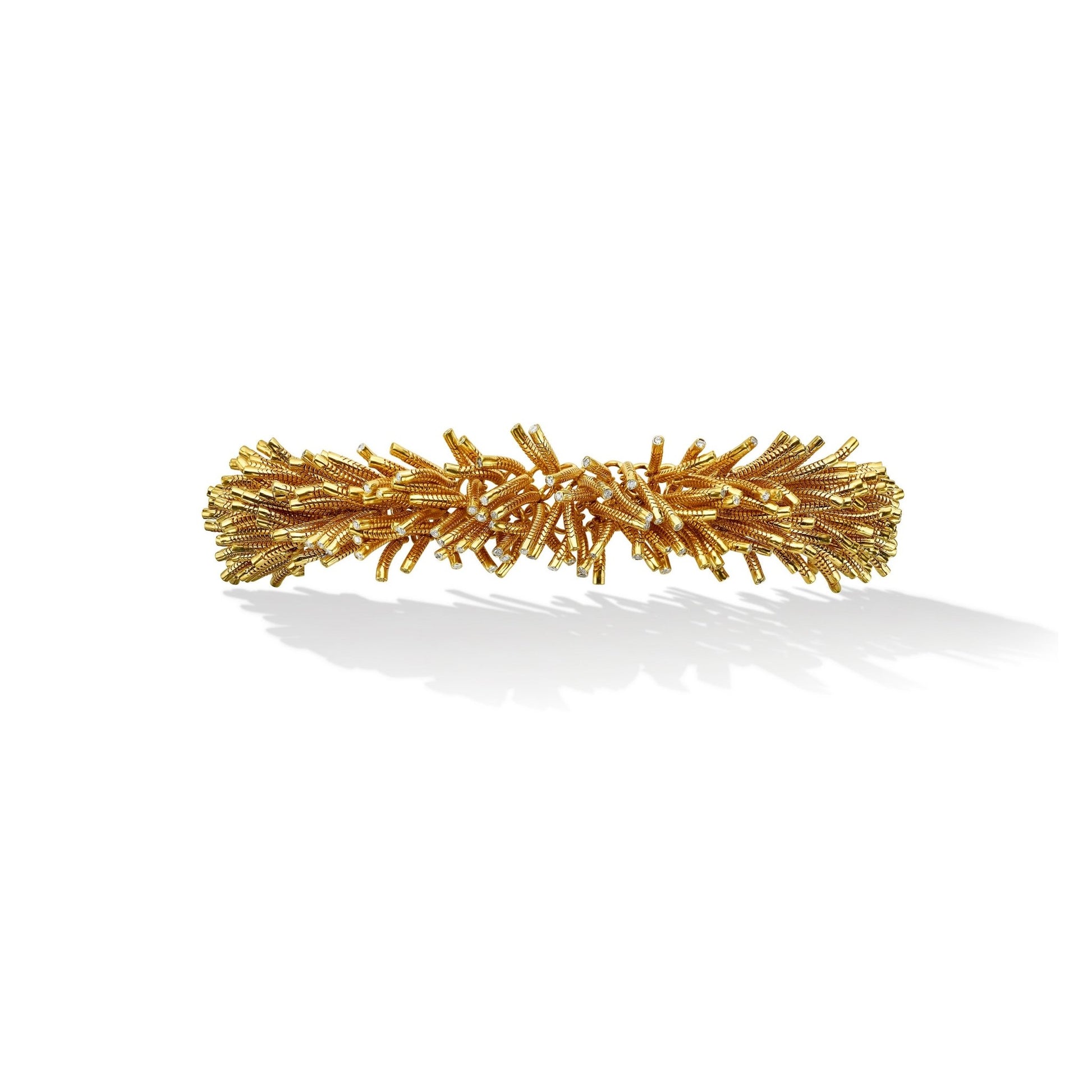 Narrow Yellow Gold Fur Bracelet - Cadar