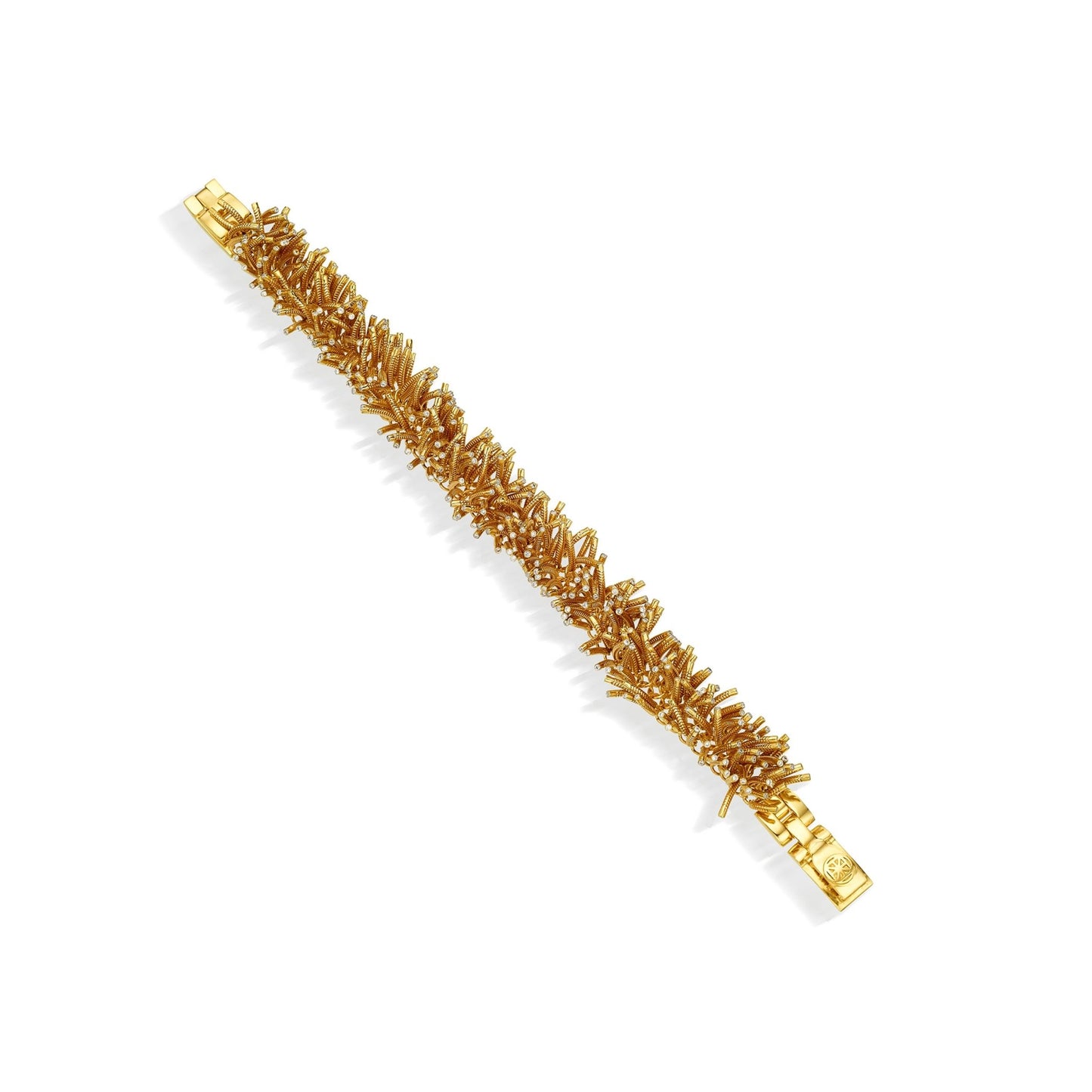 Narrow Yellow Gold Fur Bracelet - Cadar