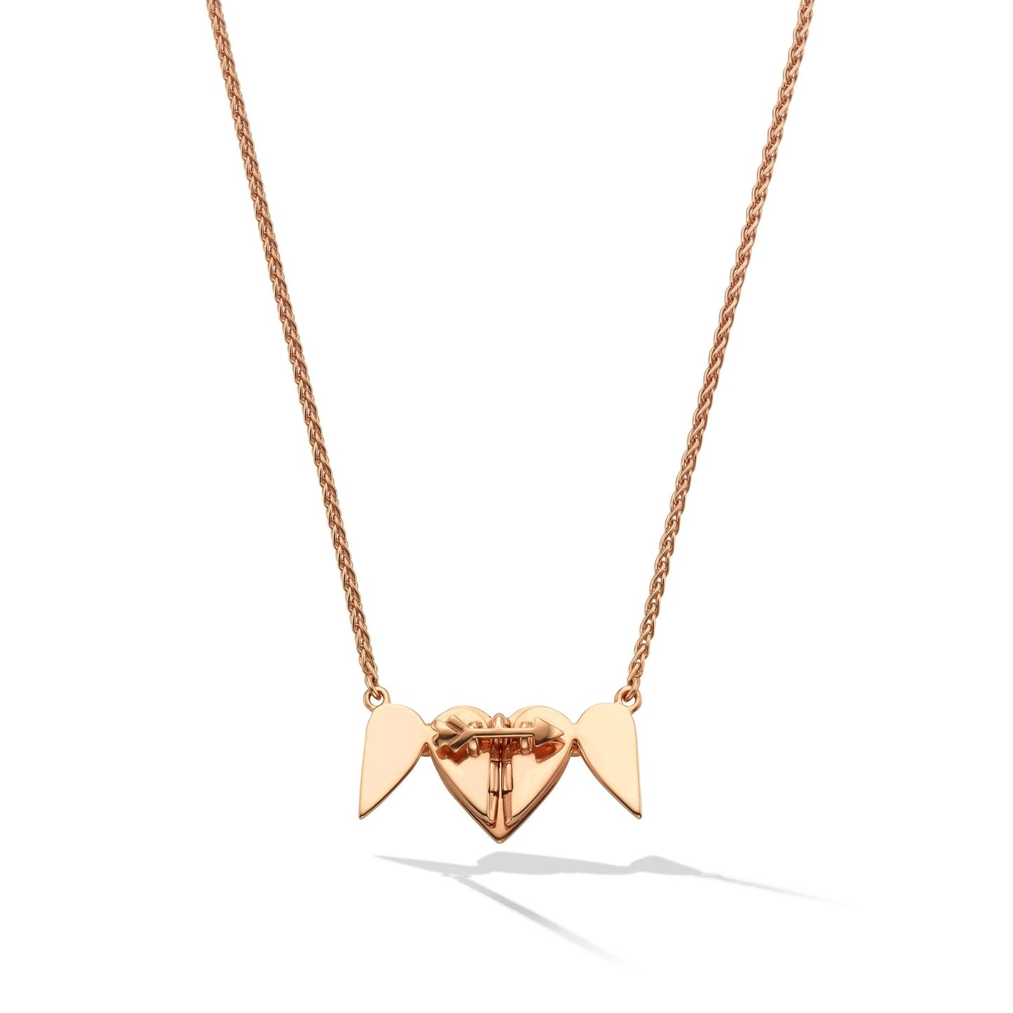 Rose Gold Endless 3 Heart Necklace - Cadar