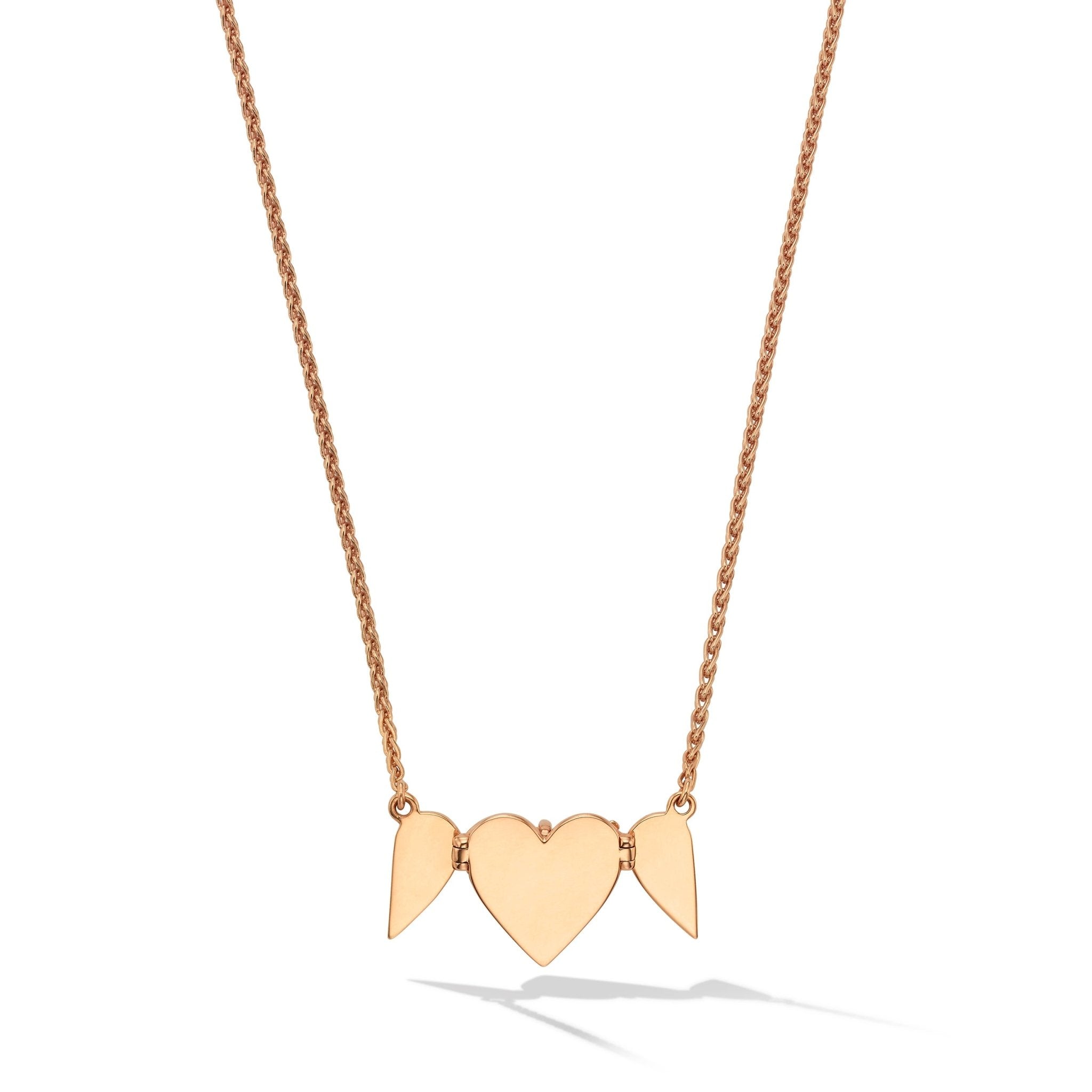 Rose Gold Endless 3 Heart Necklace - Cadar