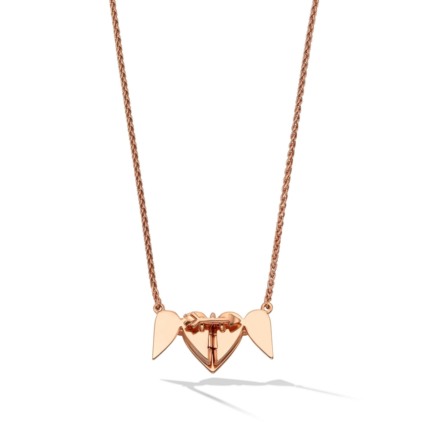 Rose Gold Endless 5 Heart Necklace - Cadar