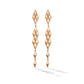 Rose Gold Python Symmetrical Drop Earrings - Cadar