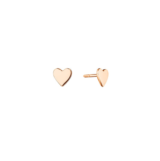 Small Rose Gold Wings of Love Stud Earrings - Cadar