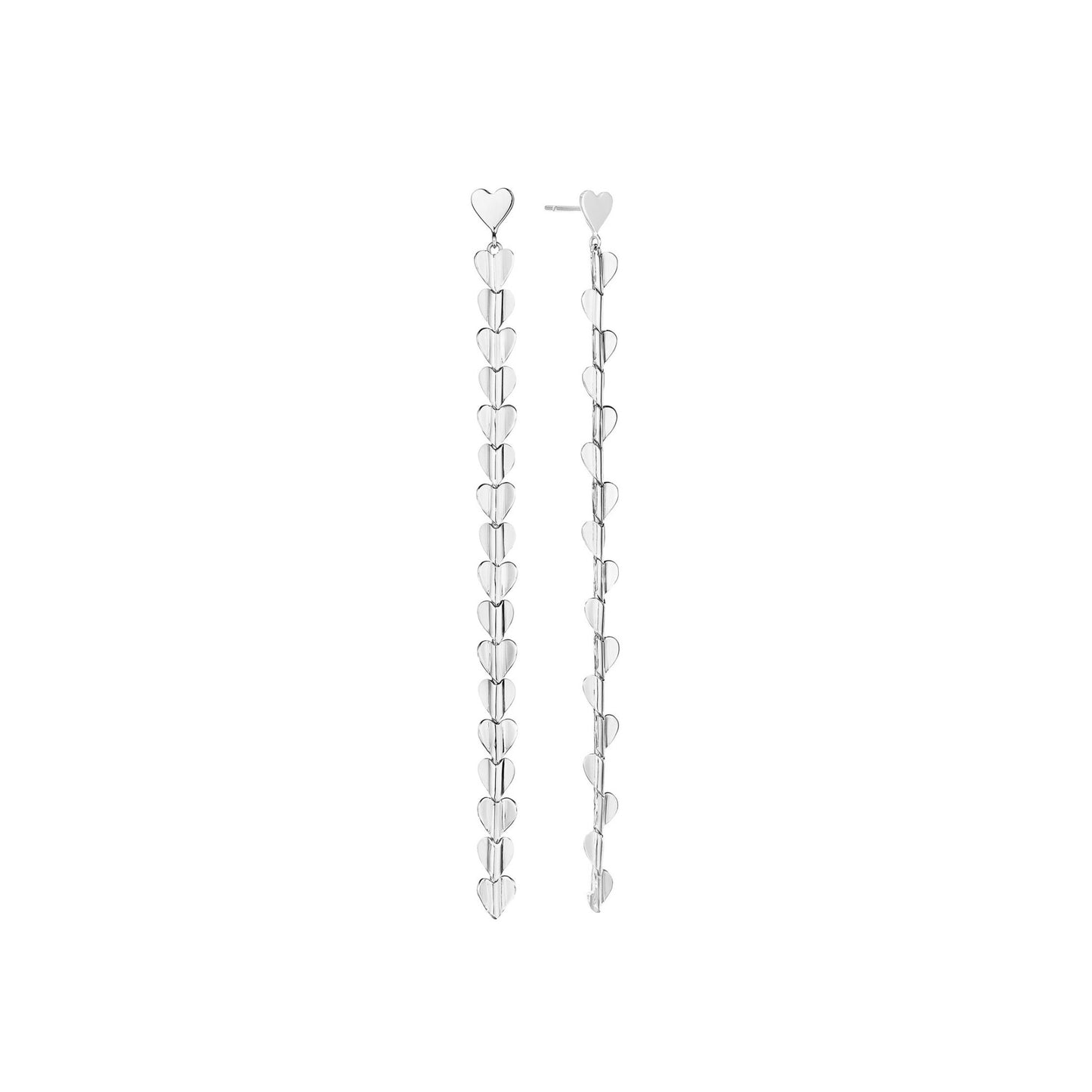 Small White Gold Wings of Love Drop Earrings - Cadar