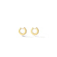 Small Yellow Gold Plain Hoop Earrings - Cadar