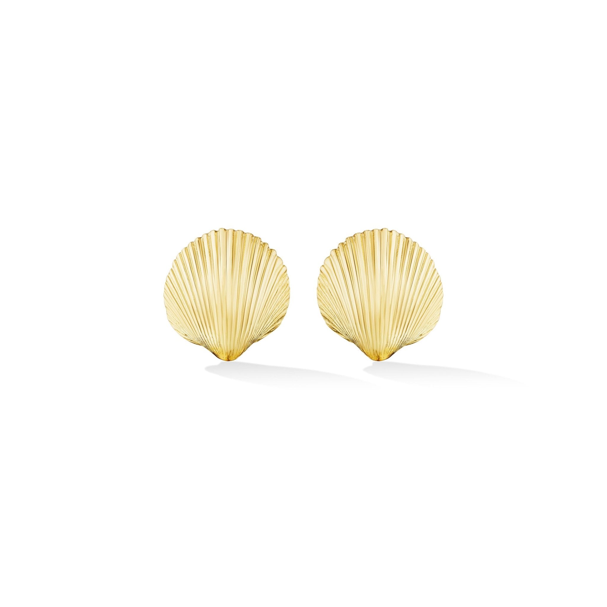 Cadar 18kt yellow gold Shell stud earrings