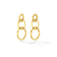 Small Yellow Gold Unity Earrings with White Diamonds - Cadar
