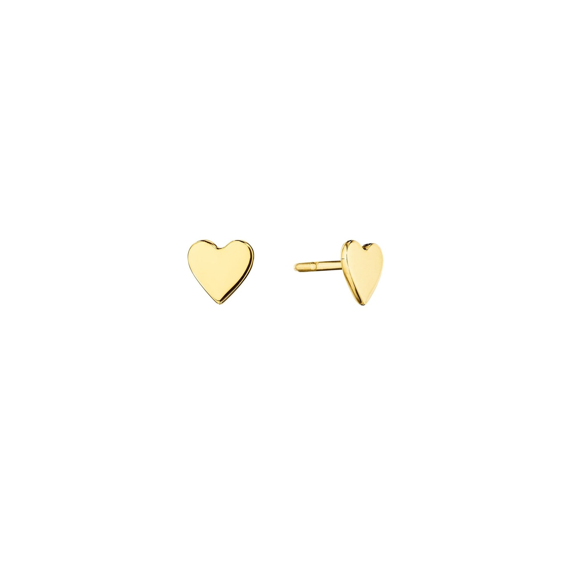Small Yellow Gold Wings of Love Stud Earrings - Cadar