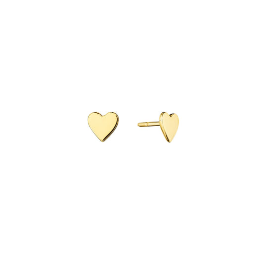 Small Yellow Gold Wings of Love Stud Earrings - Cadar