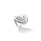White Gold Endless Cocktail Ring with White Diamonds - Cadar