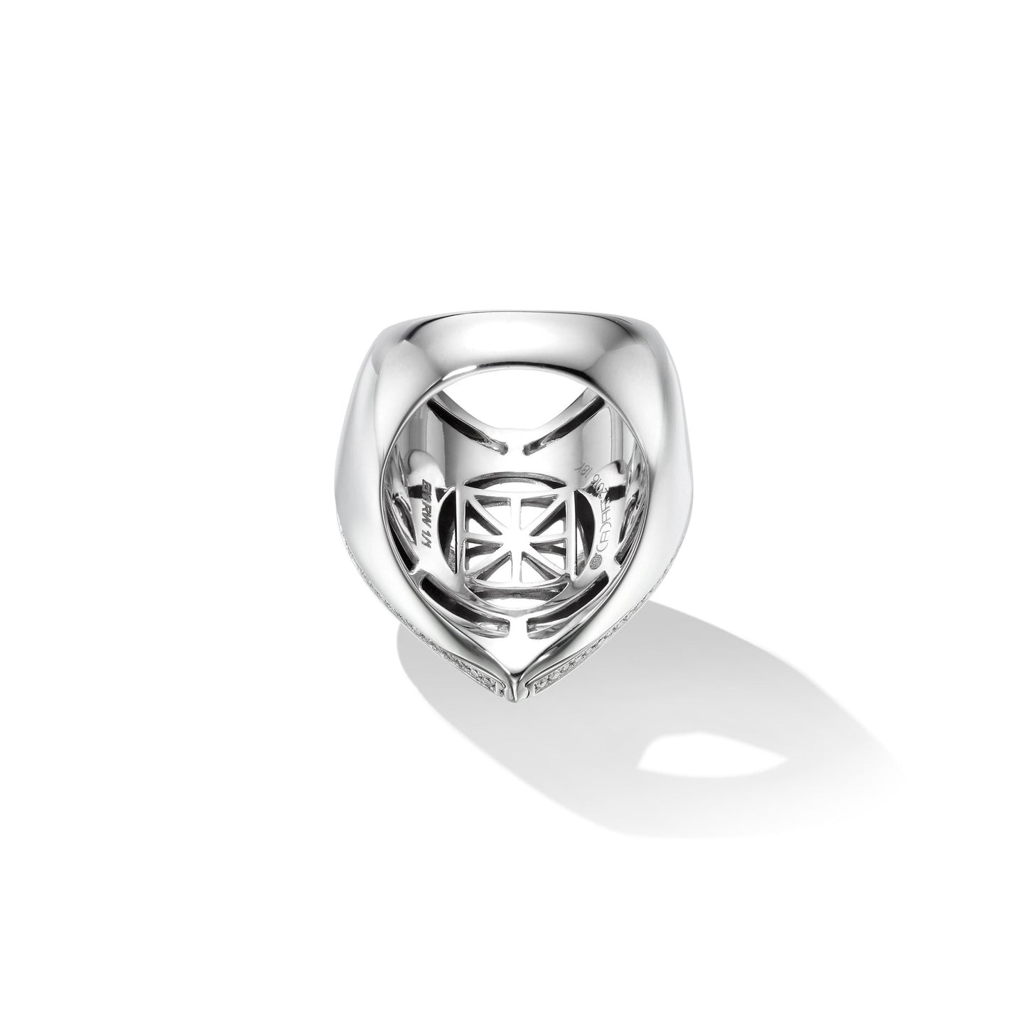 White Gold Endless Cocktail Ring with White Diamonds - Cadar