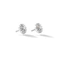 White Gold Sole Stud Earrings with White Diamonds - Cadar