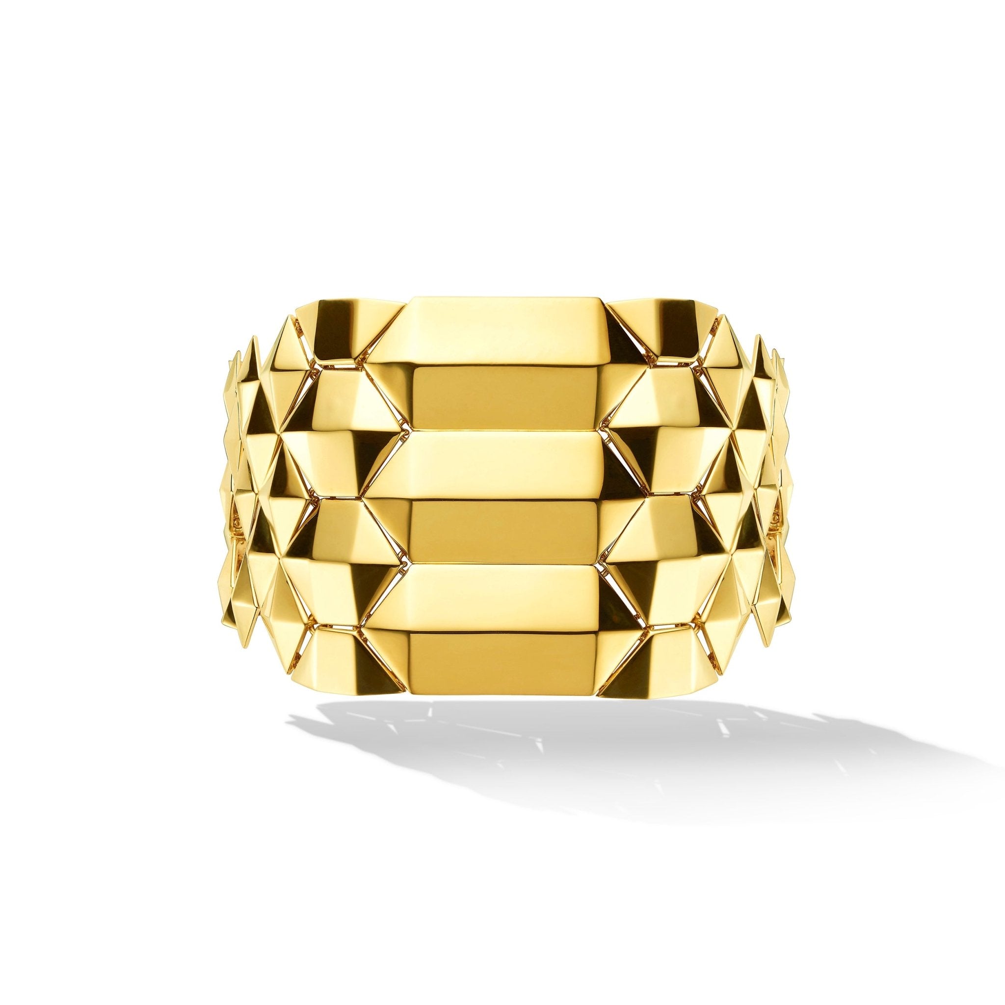 Wide Yellow Gold Python Bracelet - Cadar