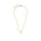 Yellow Gold Adjustable Length Solo Pendant Necklace with White Diamonds - Cadar
