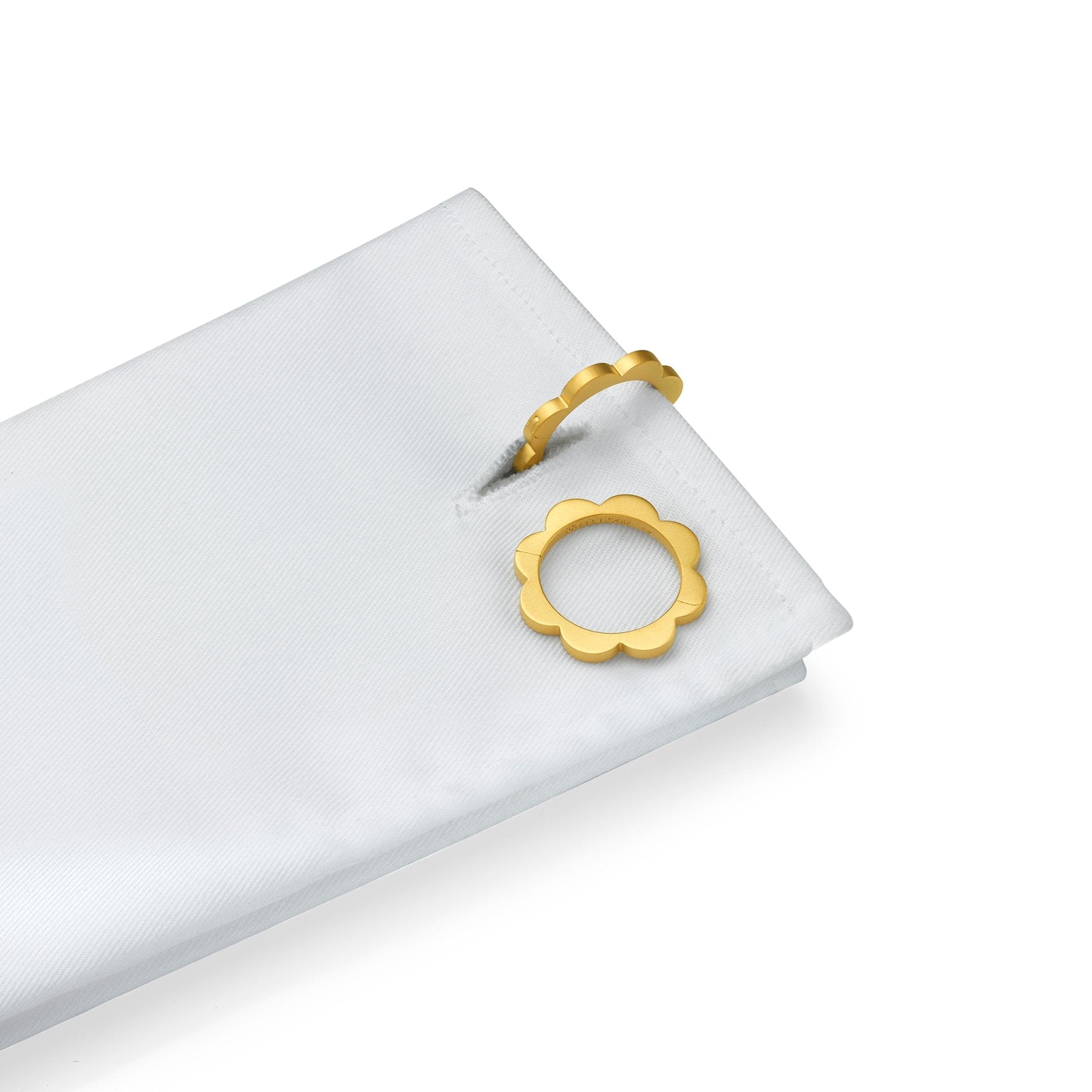 Yellow Gold Bloom Cufflinks - Cadar
