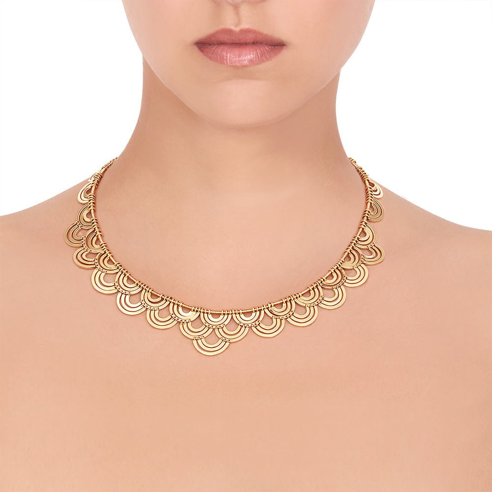 Yellow Gold Duplex Necklace - Cadar