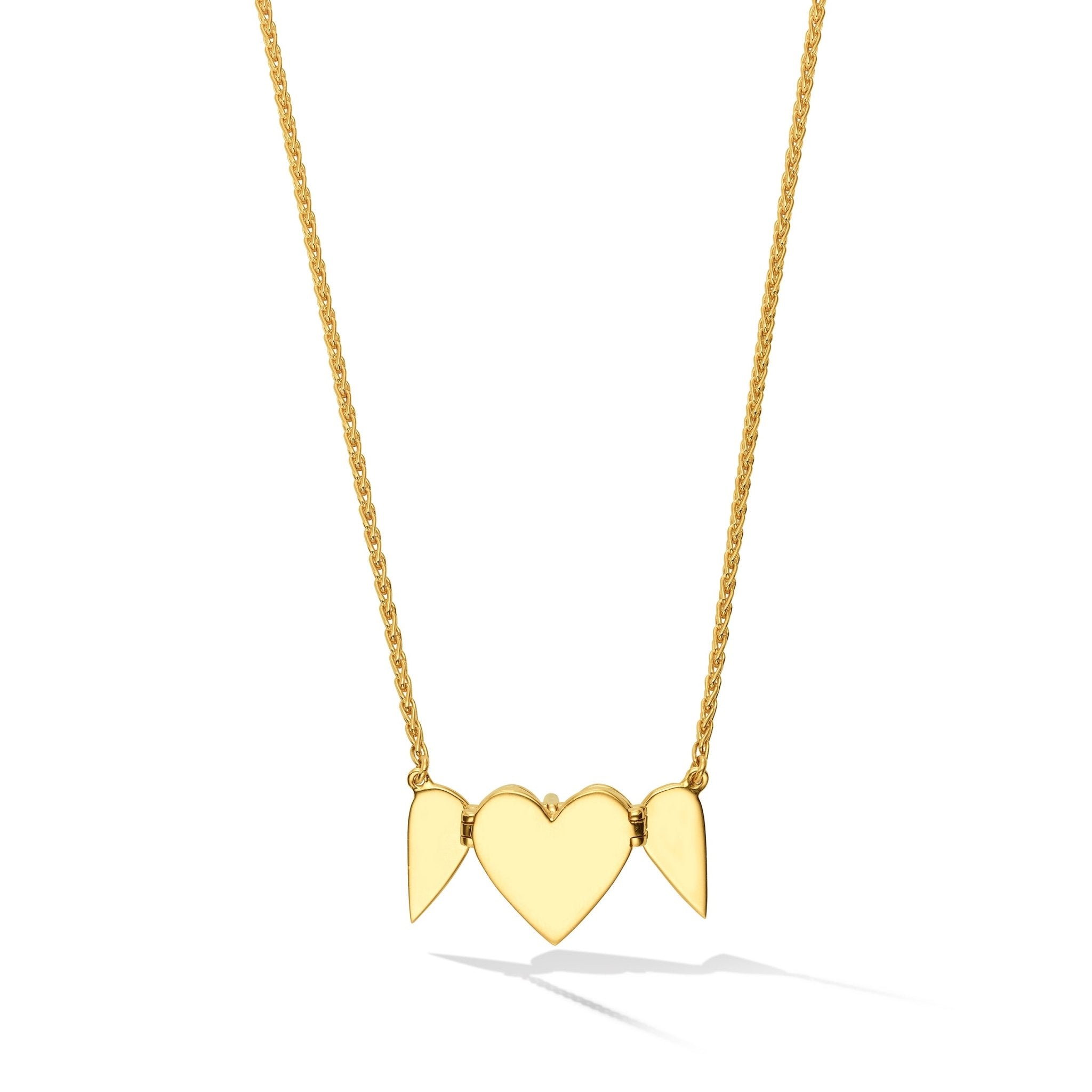 Yellow Gold Endless 3 Heart Necklace - Cadar