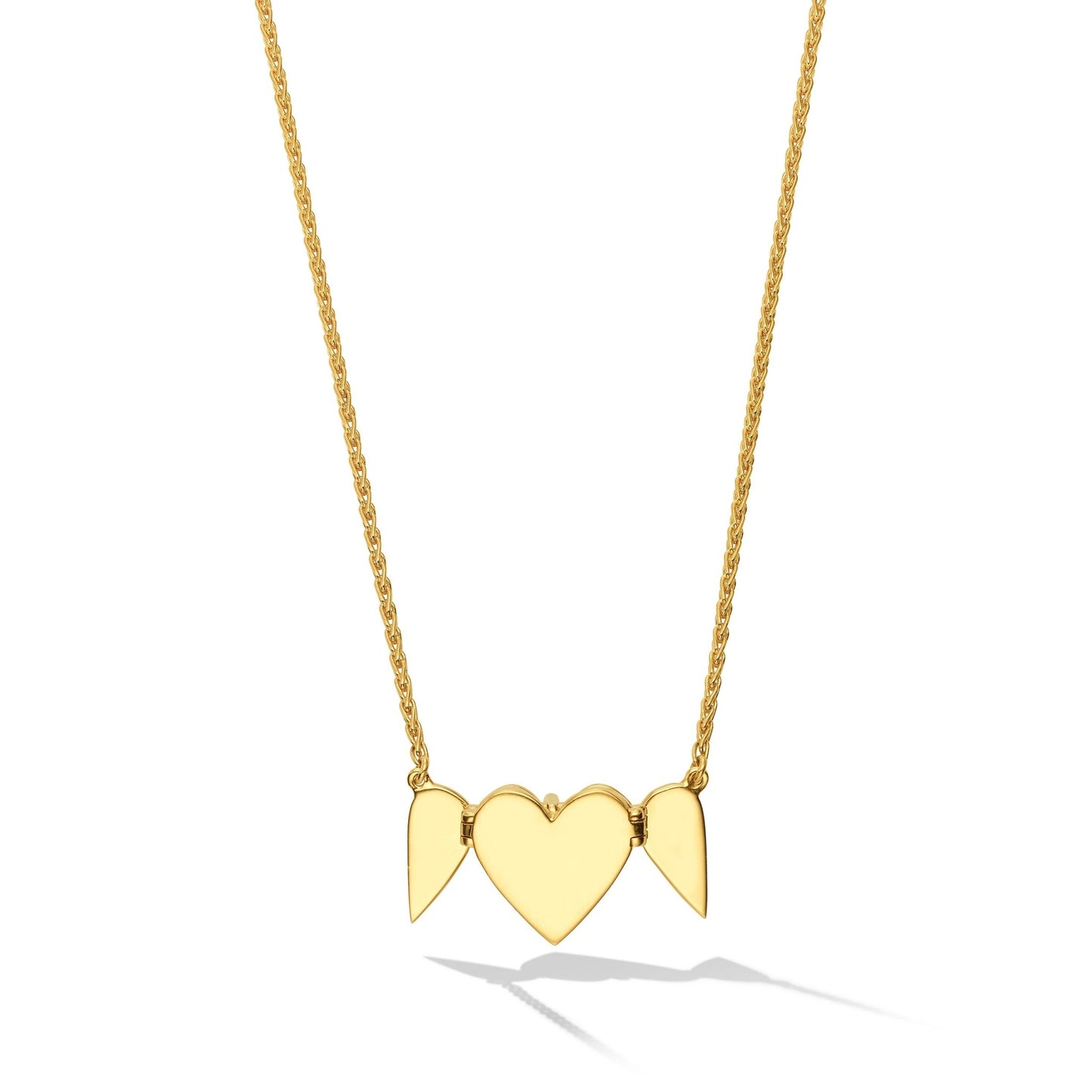 Yellow Gold Endless 5 Heart Necklace - Cadar