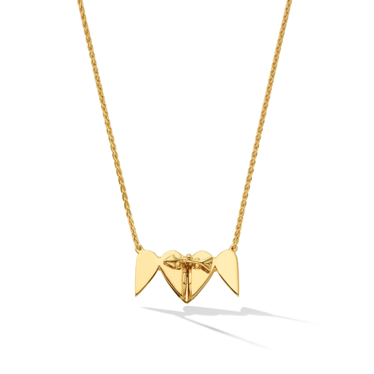 Yellow Gold Endless 5 Heart Necklace - Cadar