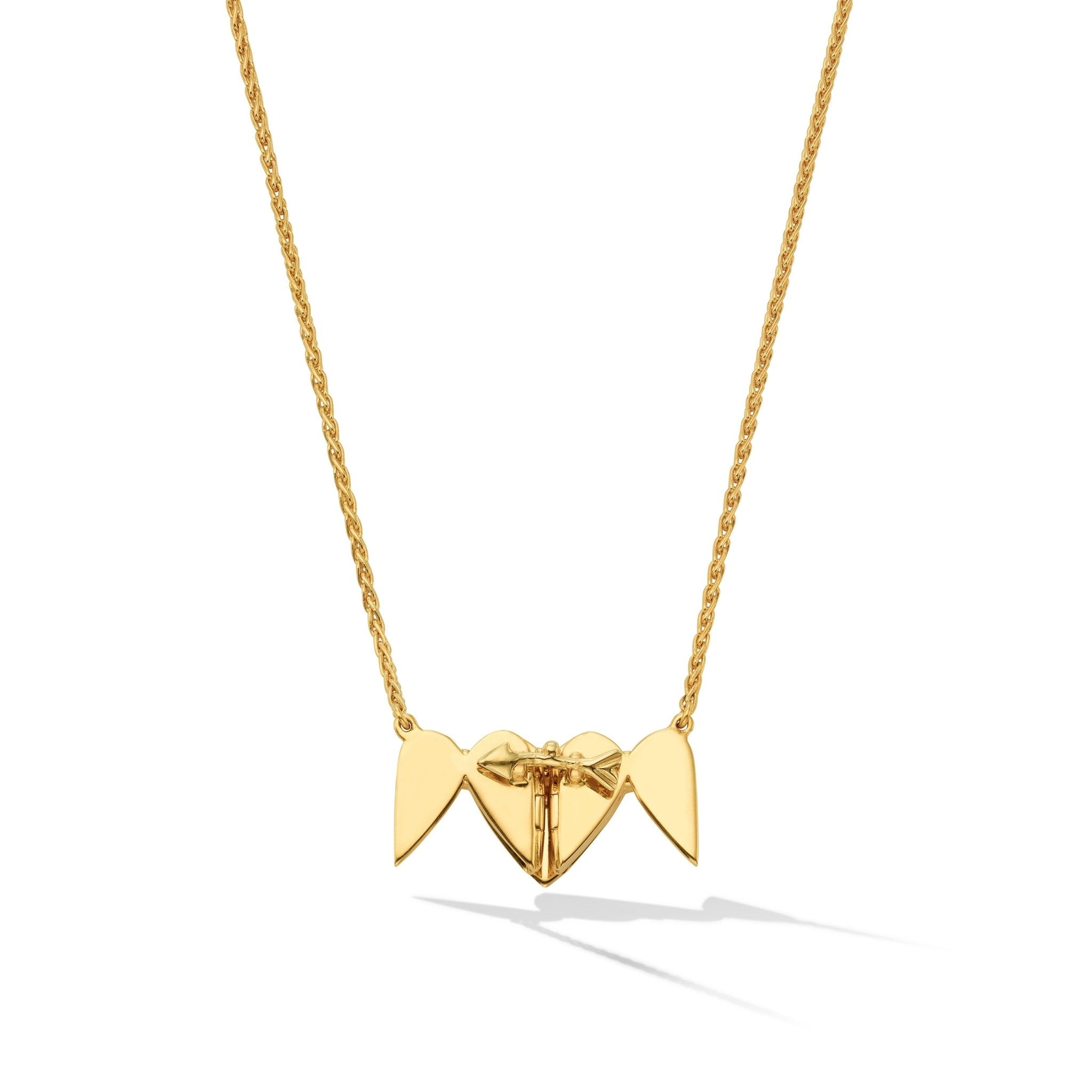 Yellow Gold Endless 5 Heart Necklace - Cadar