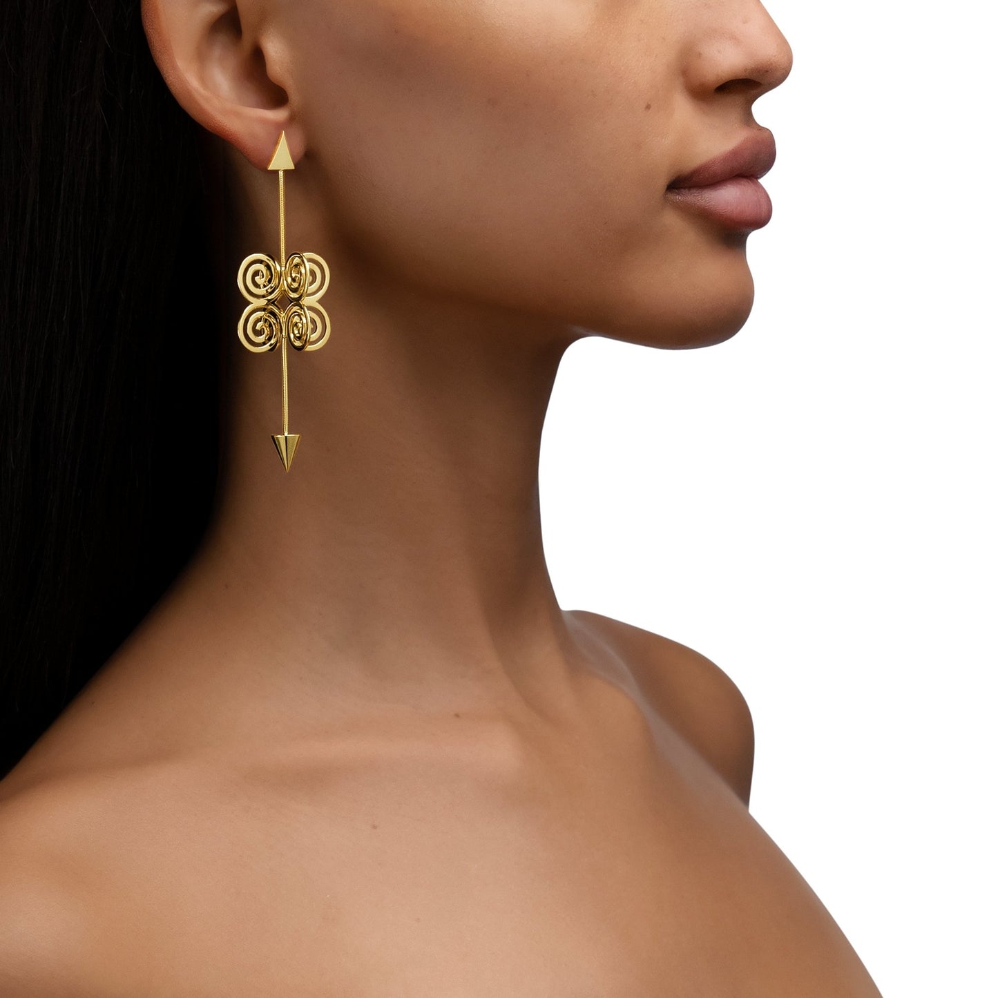 Yellow Gold Essence Drop Earrings - Cadar