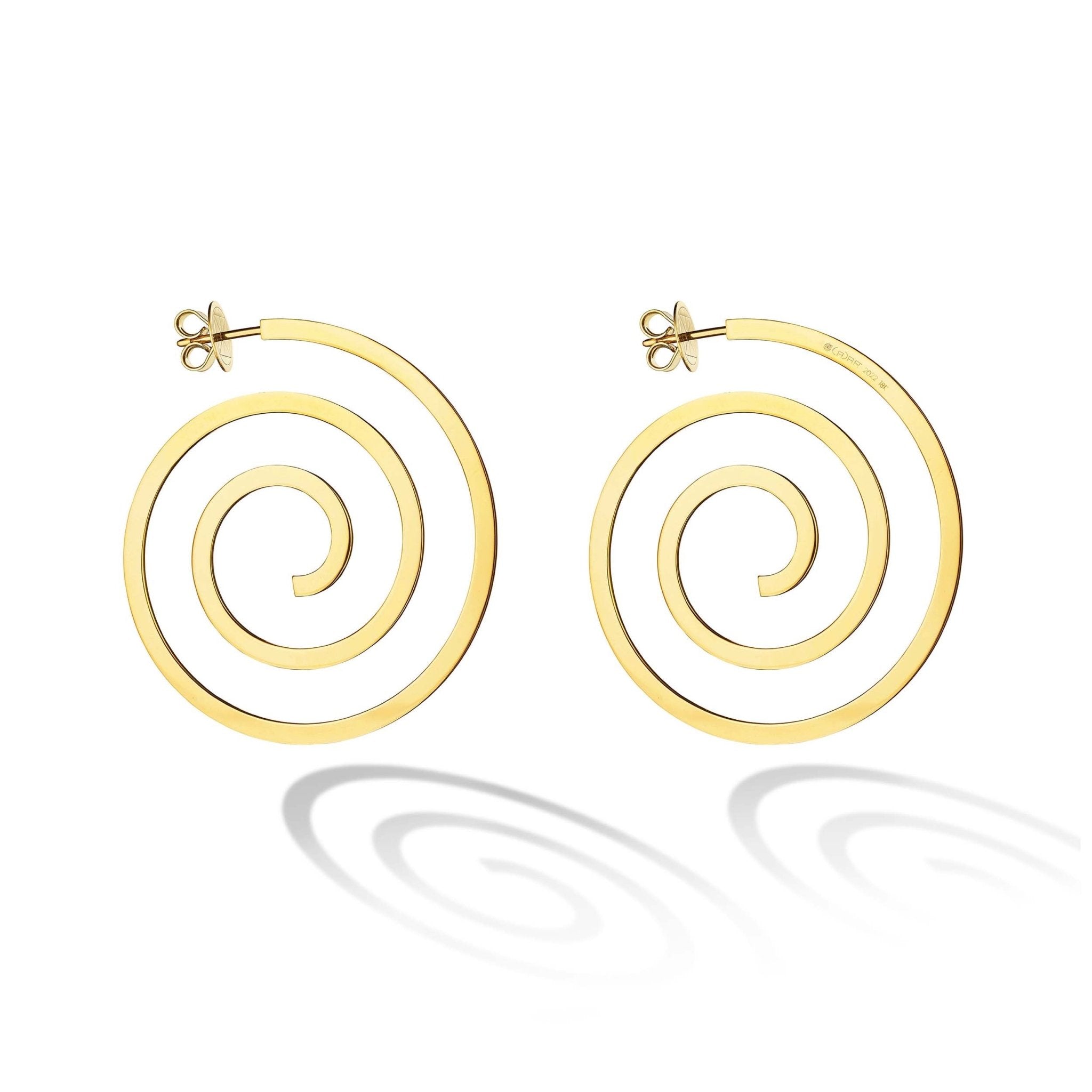 Yellow Gold Essence Hoop Earrings - Cadar