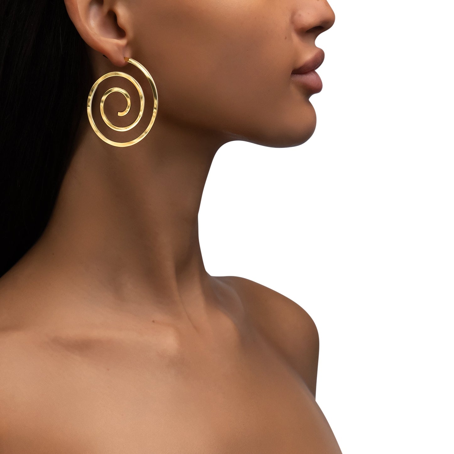 Yellow Gold Essence Hoop Earrings - Cadar