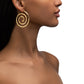 Yellow Gold Essence Hoop Earrings With Cone - Cadar