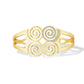 Yellow Gold Essence Spiral Cuff with White Diamonds - CADAR