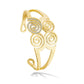 Yellow Gold Essence Spiral Cuff with White Diamonds - CADAR