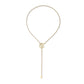Yellow Gold Essence Spiral Lariat Necklace - Cadar