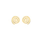 Yellow Gold Essence Stud Earrings with Cone - Cadar