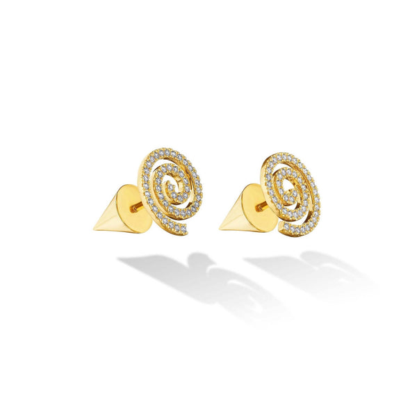 Round Shape Stone Stud Earrings Traditional Design New Looks ER25097