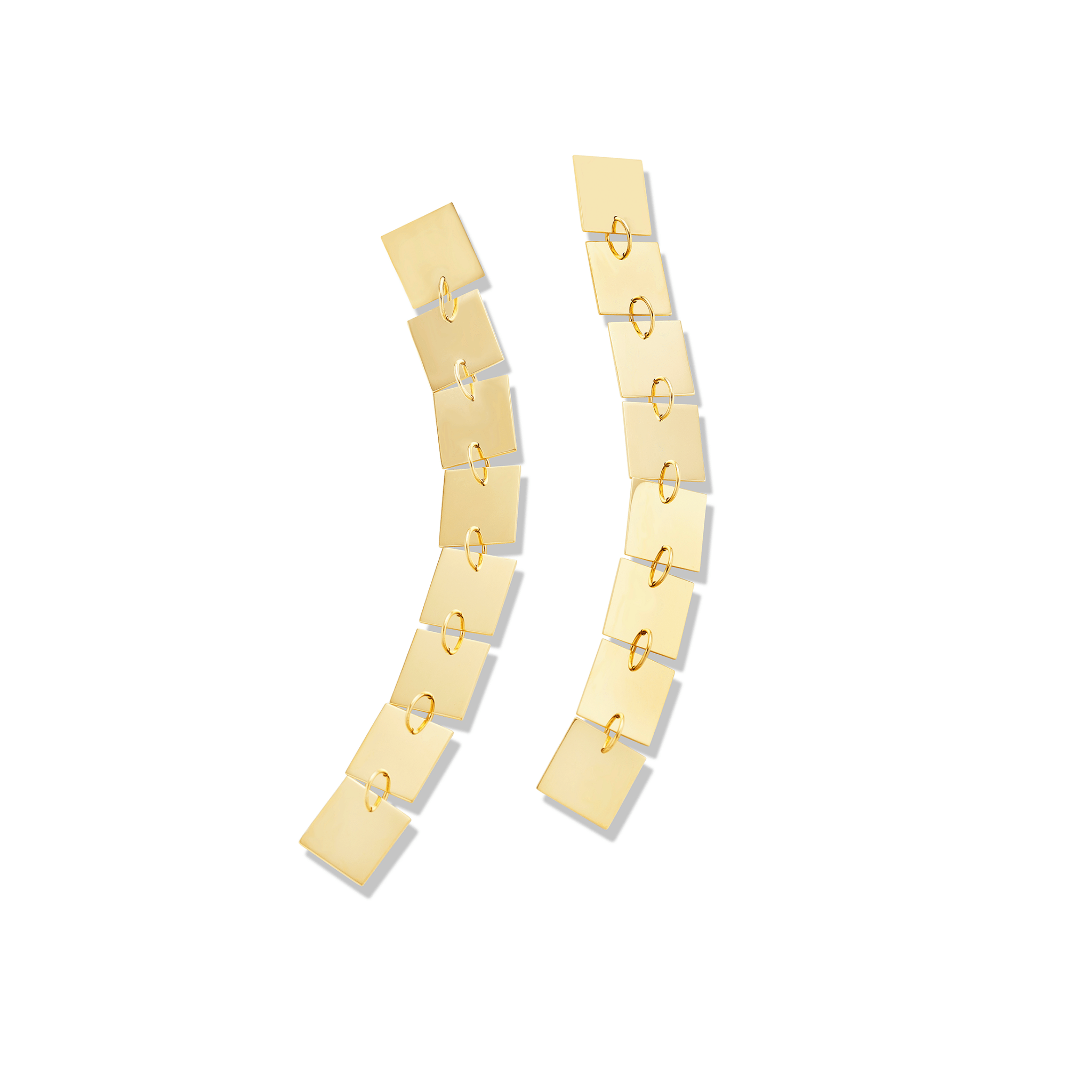 Yellow Gold Foundation Drop Earrings - Cadar