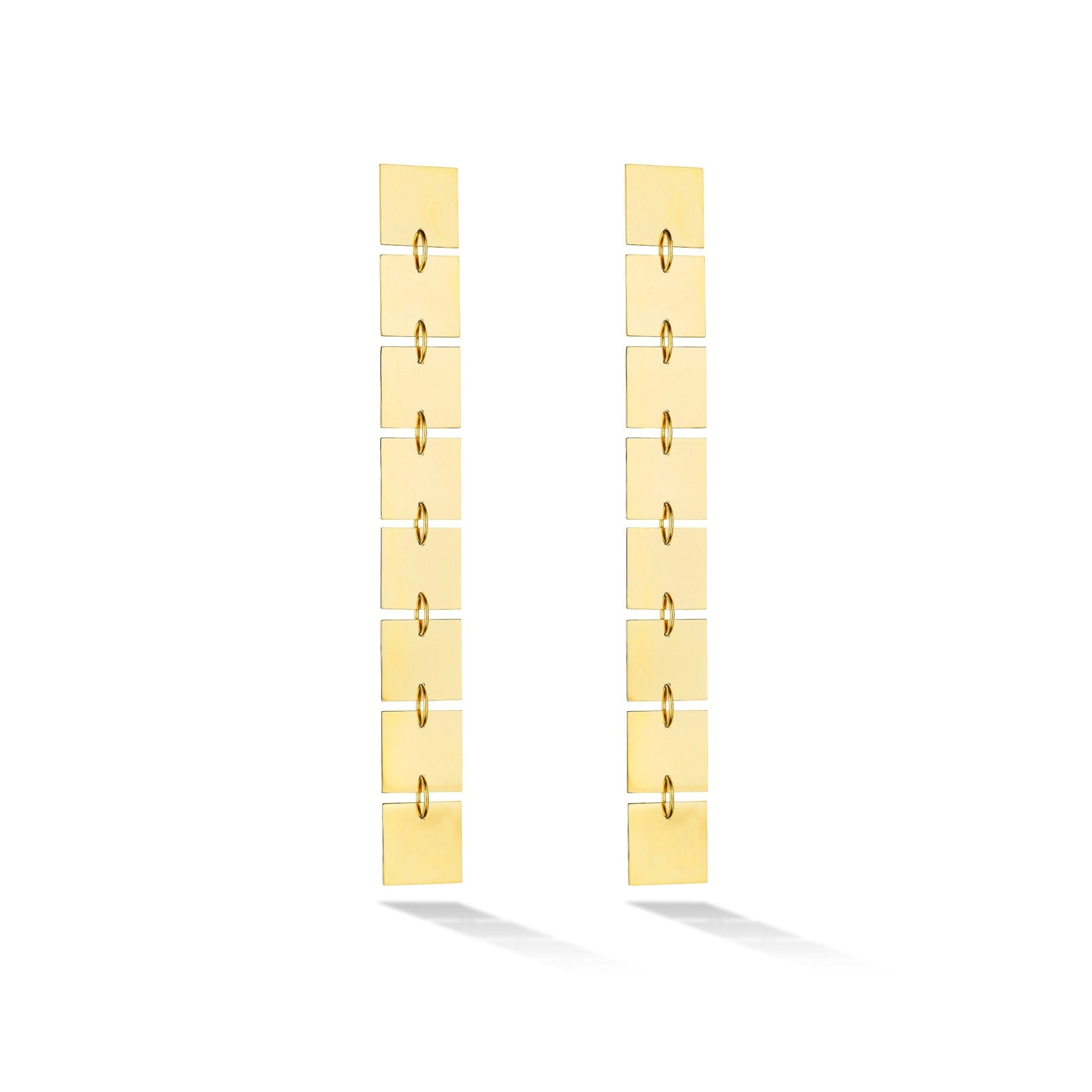 Yellow Gold Foundation Drop Earrings - Cadar